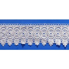   Légcsipke szél 75 mm, fehér színű , (6304-0104), (20 yard/csomag)