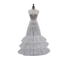 Alsószoknya 3 fodorral, behúzható merevítő dróttal. M-L méret (JP6103 ) Menyaaszonyi ruhához, jelmezhez. 