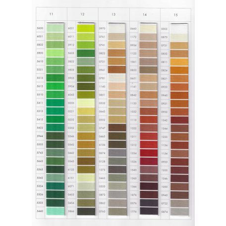 Isacord gépi hímző cérna 40-es vastagságú 1000 méteres többféle színben KS kúpos 10 kúp/doboz