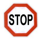 Fényvisszaverős STOP tábla öntapadó címke, 50 mm 1 db-tól