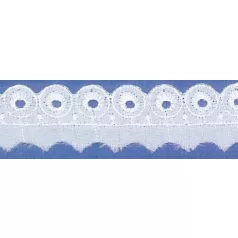  Madeira csipke, 22 mm, pávaszemes,  Kód: 99,  (9 yard) Madeira csipke szalag.