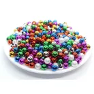 Gyöngy fűzhető 8 mm metál MIX. furat: 2 mm 50 gr/csomag  (kb.: 210 db). Metál színű fűzhető gyöngyök. 