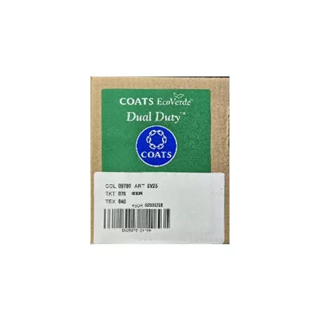 Dual Duty 75T40 5000 méteres cérna Coats EcoVerde nyomdai cérna.