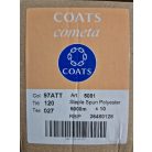 Cometa 120-as fekete és színesek varrócérna 5000 méter/kúp (97ATT) (10 kúp/doboz) Coats Cometa. 