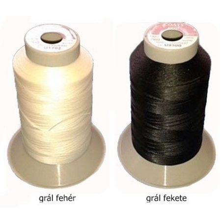 GRAL 40 -es vastagságú bőrvarró cérna, több színben, 1000 méter/kúp , Coats bőrvarró cérna - specility thread