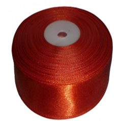 Szatén szalag 38 mm piros, 27 méter/orsó