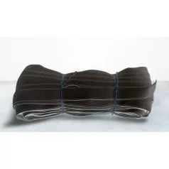 Plüssgumi szalag, 13 mm, fekete színben  (50 m)