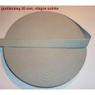 Gumiszalag 20 mm, raschel szövés, többféle színben (25 m/ tekercs/szín). 