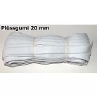 Plüssgumi szalag, 20 mm, fehér színű (25 m) 