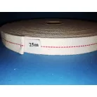 Lámpabél 23 mm, 100 % pamut, nyers,  (25 méter)