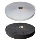 Plüssgumi szalag, 30 mm, fehér vagy fekete (25 m)