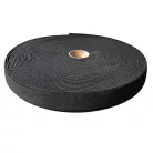 Plüssgumi szalag, 30 mm, fehér vagy fekete (25 m)