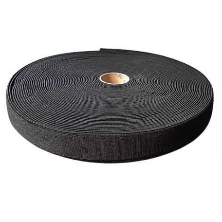 Plüssgumi szalag, 30 mm, fehér vagy fekete (25 m)