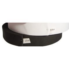   Gumiszalag 38-40 mm. Sávoly gumi nadrágtartókhoz. Kantárgumi, sávoly gumi fehér vagy fekete színben.   (25 m)