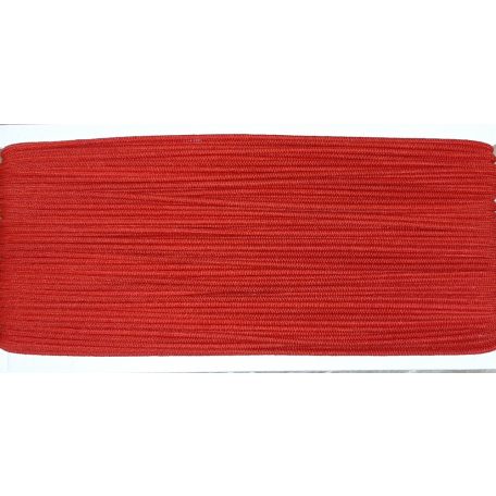Gumizsinór 2,5 mm, hengeres, puha tapintású, 60-70 % megnyúlás. Piros színben. PES.   (50 méteres) 120 Ft/m