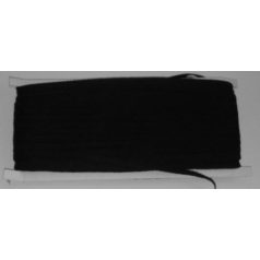   Babapertli 6 mm,dossziékötöző szalag, pamut, fekete. (100 méteres)