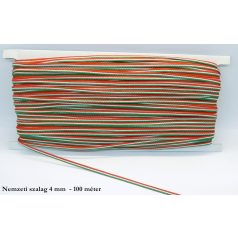 Nemzeti szalag 4 mm,  PES.110 Ft/m  (100 méter)