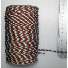 Nemzeti színű zsinór 3 mm, (PES) ü (100 méter/orsó) 