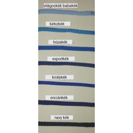 Zsinór 5 mm, szövött zsinór többféle színben, (PES) (50 méter) Kapucni, tornazsák, behúzó zsinór, ruhazsinór.