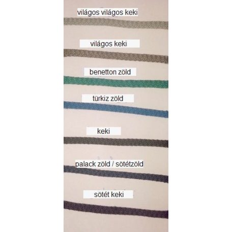 Zsinór 5 mm, szövött zsinór többféle színben, (PES) (50 méter) Kapucni, tornazsák, behúzó zsinór, ruhazsinór.