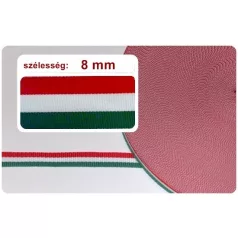   Nemzeti szalag 8 mm széles ripsz szövésű PES szalag. (100 méteres)
