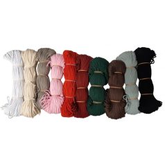   Pamut zsinór 3 mm-es hengeres fűzőzsinór, többféle színben.  (100 méteres) 