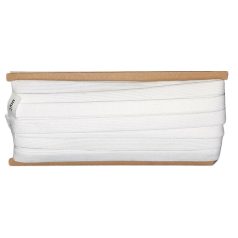   Gumiszalag 13 mm  raschel szövésű, fehér színű, gumiszalag  (25 m/tekercs)