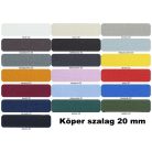 Köpper szalag 20 mm, 100 % pamut, többféle színben, ( 50 méter/tekercs). Szegőszalag.