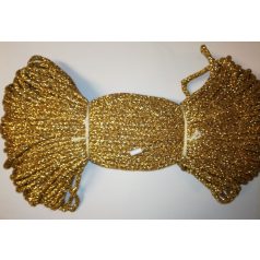   Szövött zsinór 5 mm, arany lurexes, hengeres  ( 50 méteres) 