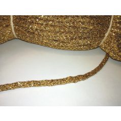   Szövött zsinór 5 mm, arany lurexes, hengeres  ( 50 méteres) 