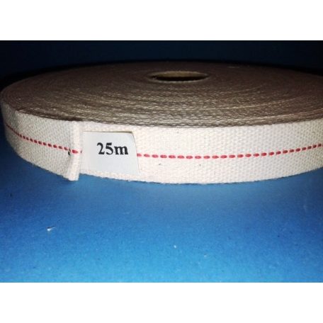 Lámpabél 16 mm, 100 % pamut, nyers (25 méter) 