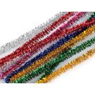 Zsenilia csillogó kötöződrót 30 cm  metál MIX színes a csomagolásban. 30 db/csomag 