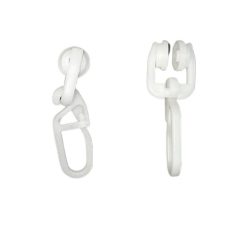   Függönysínhez műanyag T görgő horoggal, fehér, 20 db/cs.  (0693)