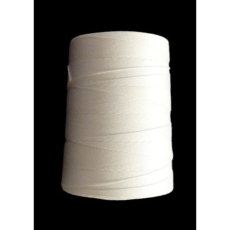 Zsákvarró cérna 30 dkg, 100 %  pamut.  Fehér színű kézműves cérna.  (kb.1000 m) 