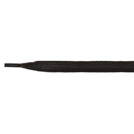 Fekete lapos cipőfűző 100 cm hosszú 6 mm széles 100 % pamut 1 pár   