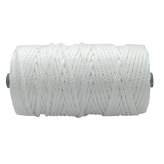   Makramé 3 mm, fehér UV álló zsinór,  fényes PP anyagból strapabíró. Kültérre is. 100 méter/kiszerelés. 