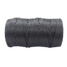 Makramé 3 mm, fekete UV álló zsinór,  fényes PP anyagból strapabíró. Kültérre is. 100 méter/kiszerelés. 