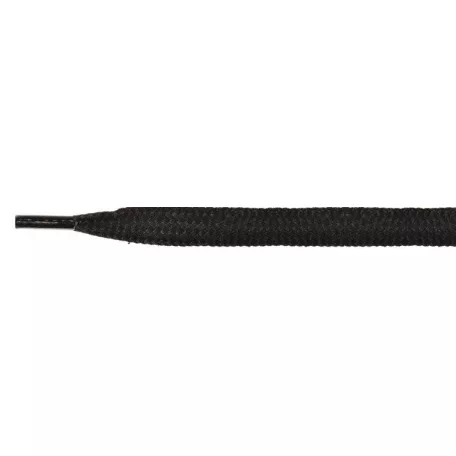 Lapos cipőfűző 140 cm 6 mm széles, fekete színben, utcai,.  1 pár/ csomag  pamut
