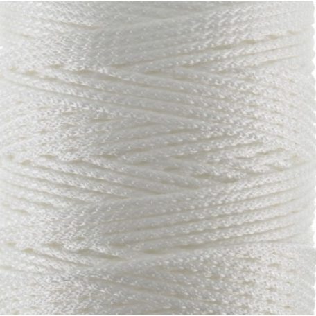 Torlen zsinór 5 mm, polipropilén (PP) laza, táskafül,  zsák behúzó, kapucni zsinór. 100 m . Kötött zsinór. Fehér vagy fekete