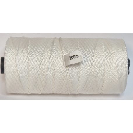 Reluxa zsinór 1 mm, nyersfehér színű, UV álló, kopásálló, tartós,  200 méteres kiszerelésben. PES