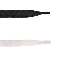   Korcsolya cipőfűző 180 cm hosszú 10 mm széles fehér vagy fekete színben 100 % pamut 