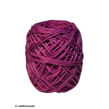 Makramé zsinór sodrott 1,5 mm színes 3,3/3 pamut anyagból 50g/ 50 méter/db, többféle színben.