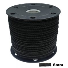   Mentezsinór, paszományzsinór  6 mm széles, csak a fekete  ( 100 méter) 