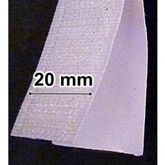   Öntapadó tépőzár 20 mm-es, csak a kampós  része,  fehér vagy fekete  (25 méteres)