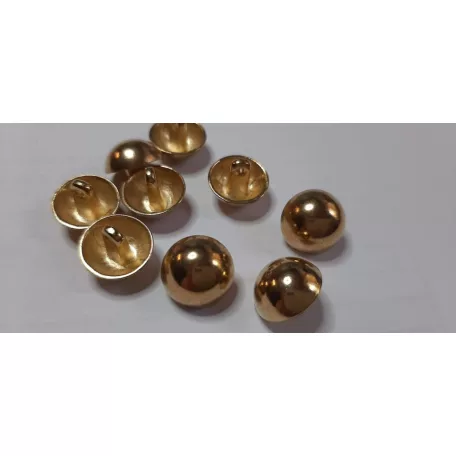 Pitykegomb fém 20 mm (32-es) ezüst vagy arany  színű ( 50 db/cs) 