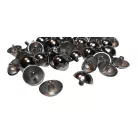 Pitykegomb fém 20 mm (32-es) ezüst vagy arany  színű ( 50 db/cs) 