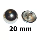 Pitykegomb fém 20 mm (32-es) ezüst vagy arany  színű ( 50 db/cs) 