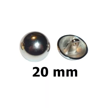 Pitykegomb fém 20 mm (32-es) ezüst vagy arany  színű ( 50 db/cs) 