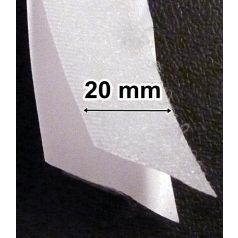   Öntapadó tépőzár 20 mm csak a bolyhos része fehér vagy fekete,  (25 méteres)