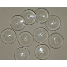 Lencsegomb  28-as (17,7 mm) fehér, fekete, átlátszó, kétlyukú, műanyag gomb. 100 db/csomag